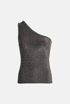 Thumbnail for your product : Karen Millen Glitter One Shoulder Jersey Top
