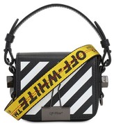 Thumbnail for your product : Off-White Printed Stripe Baby Leather Shoulder Bag