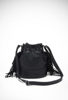 Thumbnail for your product : Forever 21 fringed faux leather bucket bag