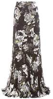 Erdem Leandra floral-printed silk skirt