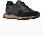 Thumbnail for your product : Ferragamo Brooklyn Gancio Leather Sneakers
