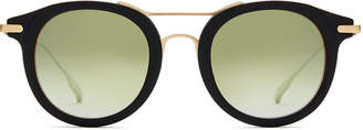 Salt Taft Round Polarized Sunglasses, Black/Gold