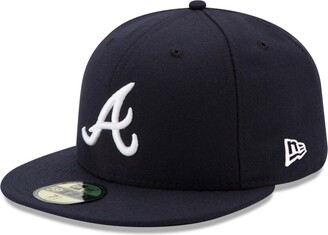 Atlanta Braves COOP BLUE BONNETT Plaid-Light Blue Fitted Hat