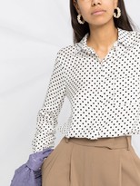 Thumbnail for your product : Fabiana Filippi Polka Dot Silk-Blend Shirt