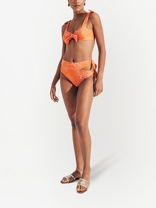 PatBO Coral side-tie bikini bottoms