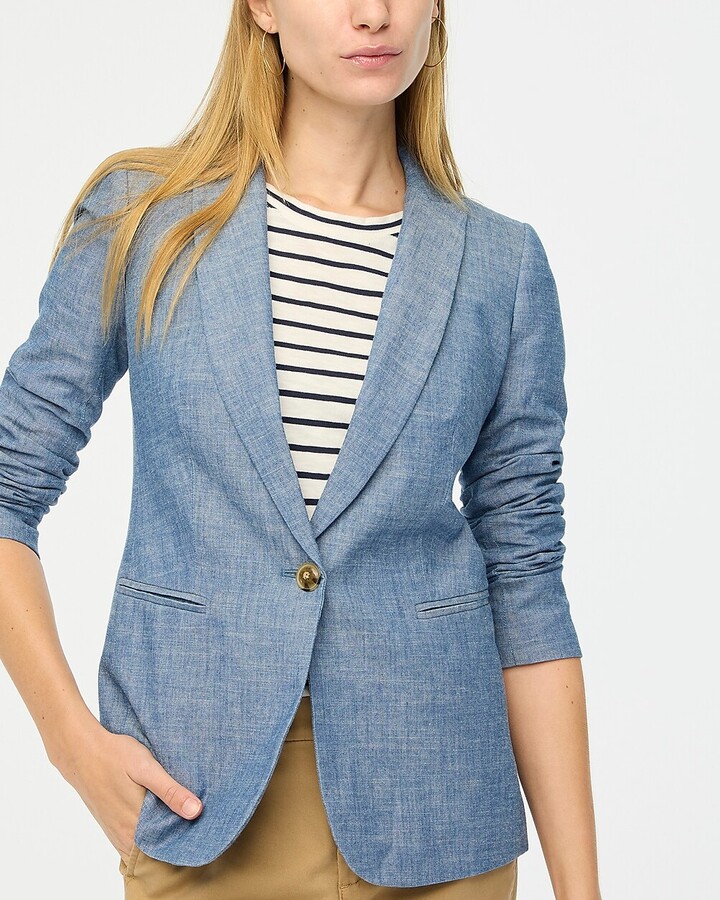 j crew factory chambray blazer
