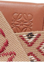 Thumbnail for your product : Loewe Paula's Ibiza Heel Woven Canvas And Leather Pouch - Beige