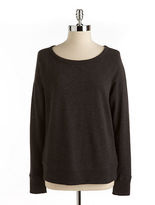 Thumbnail for your product : Lord & Taylor Raglan-Sleeved Slub-Knit Sweatshirt