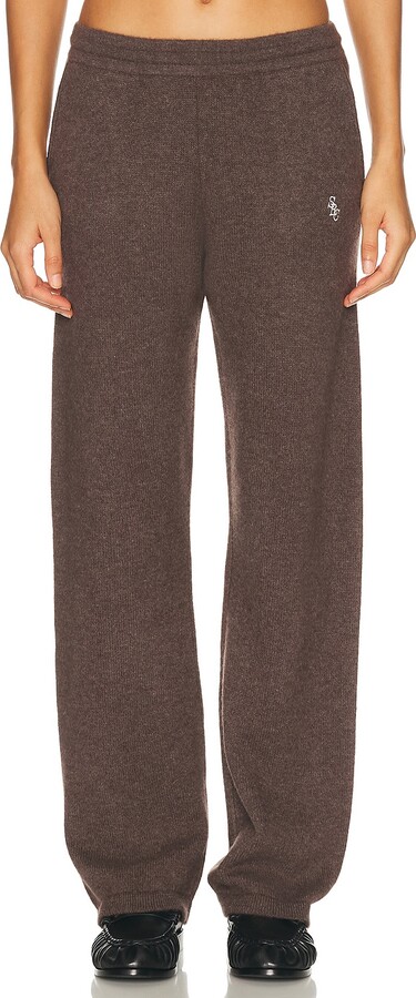 Sporty & Rich SRC Cashmere Trouser in Brown