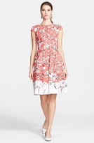 Thumbnail for your product : Oscar de la Renta Print Stretch Cotton Canvas Dress