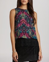 Thumbnail for your product : BCBGeneration Tank - Lace Hem Printed