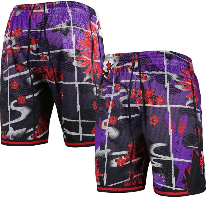 Mitchell & Ness Men's Purple Toronto Raptors Lunar New Year Swingman Shorts