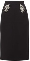 Thumbnail for your product : No.21 Crystal-birds Crepe Pencil Skirt - Black