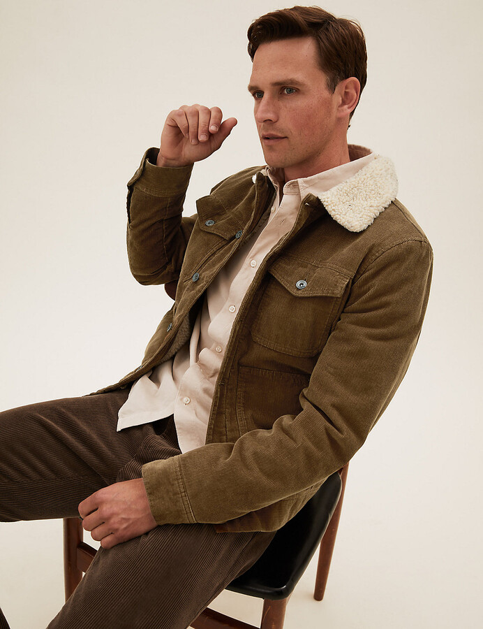 Marks and Spencer Pure Cotton Utility Lined Jacket ShopStyle