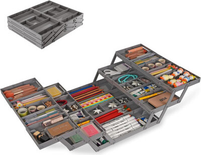 Rebrilliant 3-tier Expandable Drawer Organizer Folding Storage