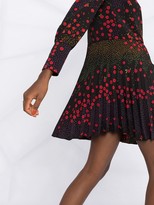 Thumbnail for your product : RED Valentino Floral Print Long-Sleeve Pleated Dress