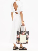 Thumbnail for your product : Marni North-south Floral-print Pvc Tote Bag - Black White