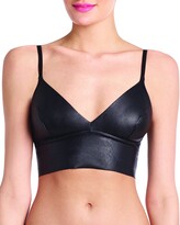 Thumbnail for your product : Commando Faux-Leather Long-Line Bralette