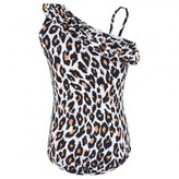 Thumbnail for your product : Milly Minis Leopard Asymmetric One-Piece