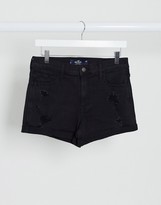 Thumbnail for your product : Hollister high waist denim mom short in black