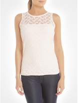 Thumbnail for your product : Jacob Floral lace sleeveless T-shirt