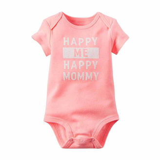 Carter's Short-Sleeve Happy Me Happy Mom Bodysuit - Baby Girls newborn-24m