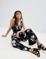 Thumbnail for your product : Band of Gypsies Floral Ruffle Festival Jumpsuit