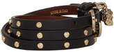Thumbnail for your product : Alexander McQueen Black and Gold Studded Multi Wrap Bracelet