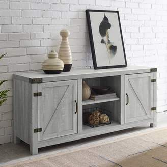 Trent Austin Design Adalberto TV Stand for TVs up to 65 inches Trent Austin Design Color: Gray Wash, Fireplace Included: Yes