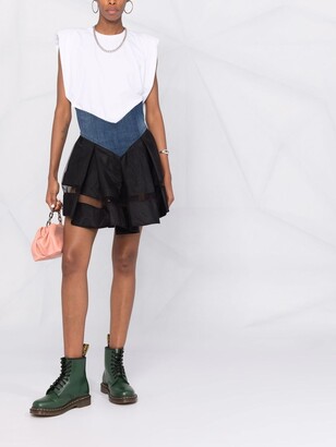 Pinko Panelled Box-Pleat Skirt