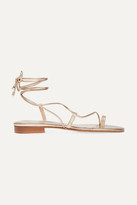 Thumbnail for your product : Emme Parsons Susan Metallic Leather Sandals - Gold