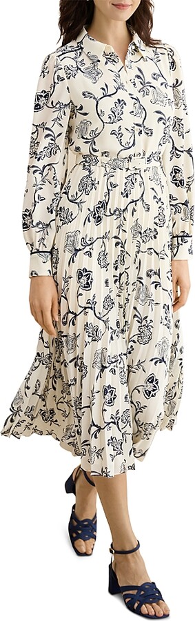 Hobbs London Ashleen Paisley Belted Midi Dress
