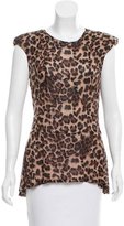 Thumbnail for your product : Torn By Ronny Kobo Leopard Print Sleeveless Top