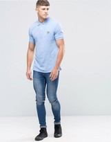 Thumbnail for your product : Lyle & Scott Polo Shirt With Woven Collar In Blue