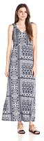 Thumbnail for your product : Mod-o-doc Women's Printed Rayon Shoulder Twist Maxi Dress