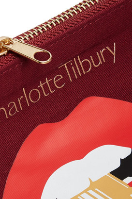 Charlotte Tilbury Hot Lips Printed Cotton-canvas Cosmetics Case