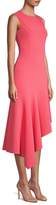 Thumbnail for your product : Michael Kors Collection Stretch Wool Crepe Asymmetric-Hem Dress