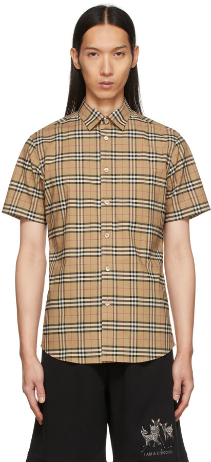 Burberry Men's Short Sleeve Shirts | Shop the world's largest 