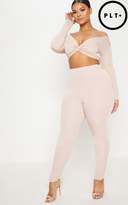 Thumbnail for your product : PrettyLittleThing Plus Stone Slinky High Waisted Leggings
