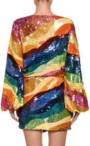 Thumbnail for your product : ATTICO Embroidered Sequins Long-Sleeve Tulle Cocktail Dress