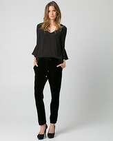 Thumbnail for your product : Le Château Velvet Drawstring Track Pant