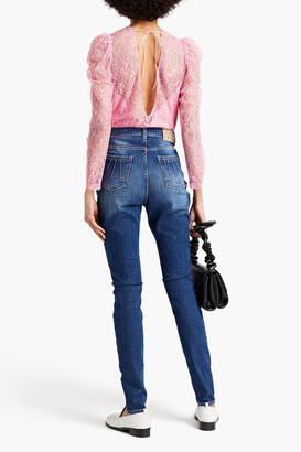 RED Valentino Faded high-rise skinny jeans
