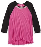Thumbnail for your product : Flowers by Zoe Embellished Neck Baseball Top (Toddler Girls & Little Girls)