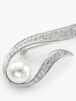 Thumbnail for your product : John Lewis & Partners Sparkling Faux Pearl Brooch, Silver