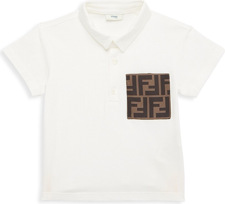 Fendi Baby Boy's FF Polo Shirt - White - Size 6 Months