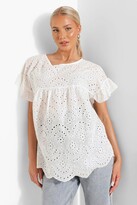 Thumbnail for your product : boohoo Maternity Broderie Smock Top