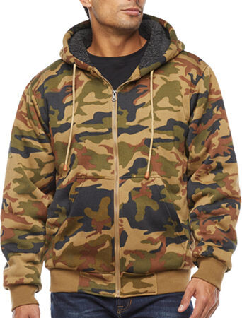 Victory Mens Fleece Hooded Midweight Jacket