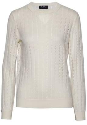 A.P.C. Pointelle-Knit Cotton Silk And Cashmere-Blend Sweater