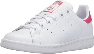 white & pink stan smith sneakers