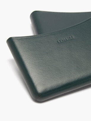 Lemaire Moulded Leather Cardholder - Dark Green